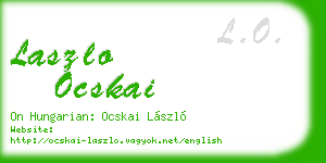 laszlo ocskai business card