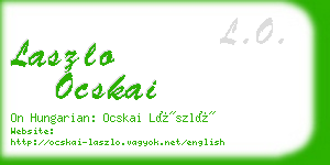 laszlo ocskai business card